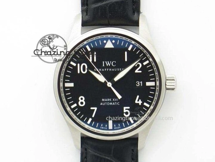 MIROTIME 0203 Supportive Portofino Automatic SS AF 1:1 Best Edition White Dial on Black Croco Leather Strap A 7184